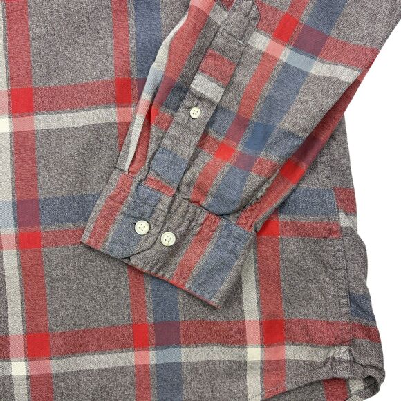 Banana Republic Luxe Flannel Plaid Camden Holiday Button Down Shirt Soft XXL - Picture 4 of 15